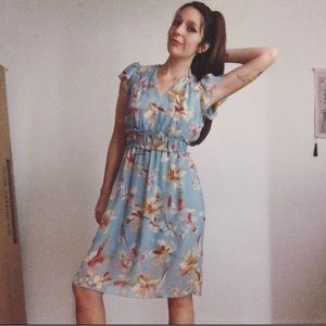 Midi Baby Blue Dress